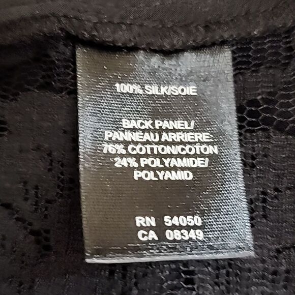 Robbi & Nikki Lace Back Silk Sleeveless Blouse Medium - Picture 6 of 7